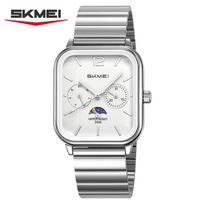 Simple Stainless Steel Strip Quartz Watches Fashion Luxury Date Watch For Men Women Ladies Casual Waterproof Wristwatches Silver strap balta