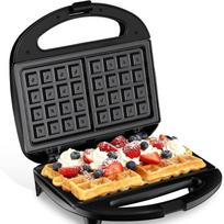 Waffle Maker, Dual Non-Stick Waffle Iron with Automatic Temperature Control, LED Indicator & Cool-Touch Handle, 750W, Easy to Clean Compact Waffle juoda