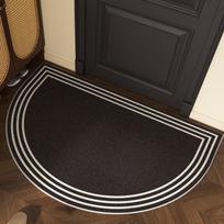 Entrance Door Mat Non-slip Wear-resistant Dirt-resistant Carpet Semi-circular Line Texture Garden Rug Outdoor Home Decor Mats 50x80cm