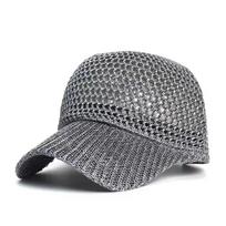 Vyriška vasarinė žvejybos kepurė su pilnu tinkleliu, beisbolo kepurė, unisex trucker kepurė, greitai džiūstanti kepurė golfui, bėgimui, reguliuojama snapback kepurė 54-58cm