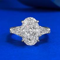 High Carbon Diamond Ice Flower Cut 8 * 12 Pigeon Egg Wind Wedding Ring Ring Female No. 5