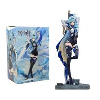 18cm Eula Figure Genshin Impact PVC Action Figure Anime Cute Girl Klee Paimon Eula Figurine Hu Tao Collect Model Toy Doll Gift With box gray