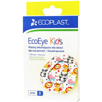 Akių pleistrai vaikams NORDEPLAST ECOEYE, 5.7 cmx7.2 cm, 8 vnt.