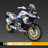 1/9 Bmw R1250 Gs Žaislinio motociklo modelis Vaikams Metalinis lietas Motociklo transporto priemonės Miniatiūra Šviečianti Kolekcija Dovana Berniukams gray