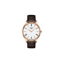 TISSOT Junya Collection Quartz Movement Men's Watches Watch 39mm White Dial Genuine Leather Strap T063.409.36.018.00 Black black