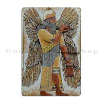 Enki Anunaki Metalinė Plokštelė Plakatas Spausdintos Plokštelės Sienų Dekoras Baro Plokštelės Sienų Dekoras Skardinis Ženklas Plakatas 20x30cm（7.8x11.8inch） black
