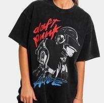 Daft Punk Grupės Marškinėliai Daft Punk Marškinėliai XL black