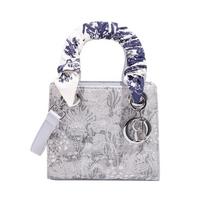 Bag women's high-end sense light luxury Princess Diana bag small square bag exquisite versatile commuter women's shoulder messenger bag bag mėlyna