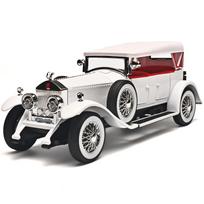 Simulation 1/24 Rolls-Royce Phantom Vintage Car Alloy Car Model Collection Ornaments Sound Light Pull Back Boy Gift Sound Light Miniature raudona