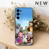 CUTE M-Masha and the Bears  phone Case For Samsung S26,25,24,21,22,23,30,20,Ultra,Plus,Fe,Lite Black Soft Cover Samsung S21lite gray