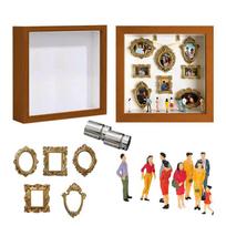 Diy Mini Museum Silhouette Box, Shadow Box Frame Display Case, Personalized Po Shadow Boxes Display white