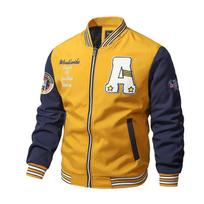 New American Baseball Uniform Hong Kong Style Hip-hop Casual Men and Women Spring and Autumn Trendy Large Size Loose Motorcycle Jacket Jacket M