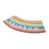 Bathroom Rug Curved Bath Mat Fan Shape Bath Mat Soft Non-slip Washable Bath Mat