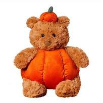 Moliūginis meškinas pliušinis žaislas Helovino lėlė 40cm（0.5kg） oranžinė