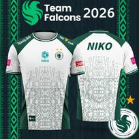 TEAM  Falcons   Esports Team Jersey  Men and Women Summer Casual Short Sleeve for Gaming Enthusiasts S