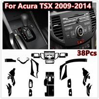 38pcs Carbon Fiber Decals For Acura TSX 2009-14