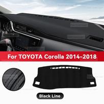 For TOYOTA Corolla 2014-2018 Car Dashboard Cover Mat Sun Shade Pad Avoid Light Mat Instrument Carpet Protection Accessories Artificial Leather&Left Rudder