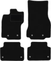 Black velour floor mats for: Jaguar XF I 4WD X250 sedan, station wagon (2007-2015)