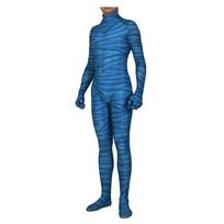 Avatar 2 Cosplay Unisex Bodysuit for Adults and Kids Children M blue