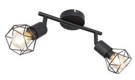 Šviestuvas lubų Globo Xara I 54802S-2, E14, 2 x 40 W, juoda sp. / juoda sp.