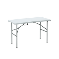 Sulankstomas lauko stalas, 122 x 60 x 50/74 cm, baltas
