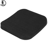 6PCS Thickened Rubber Pads Treadmill Shock Damping Color Spot Cushions for Home GymBlack black