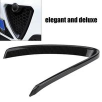 Car Exterior Front Grill Protective Frame Cover Trim Carbon Fiber for Alfa Romeo Giulia 2017- Car