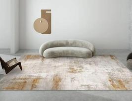 Gray White Abstract Texture Carpet Mat Rug Modern Minimalist Sleek Soft Home Decoration for Living Bedroom Indoor High-end Decor 40x60cm