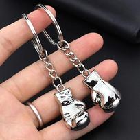 Bokso pirštinės pakabukas raktų pakabukas 3D metalinis Boxer Movement Fighting Jewelry