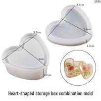 Poppy Epoxy Silicone Mold for Square, Round, Hexagonal, Heart, and Flower Storage Boxes white