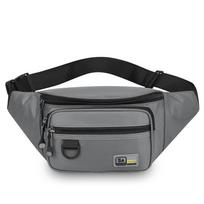 Water Resistant Waist Pac Multiple Zippered Compartments and Durable Ripstop Fabric Ideal for Outdoor pilka spalva