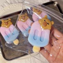 Cute Tabas Squishy Capybara Ice Cream Squeeze Toy Fake Ice Cream Squishy Toy High-Value Popsicle Stress Relief Toy Anti-Anxiety