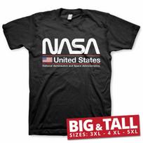 Officially Licensed NASA United States BIG  TALL 3XL 4XL 5XL Men's T-Shirt S