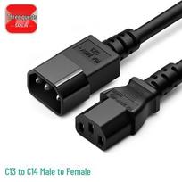 IEC C13 to C14 3-Core Power Extension Cable 1.5m black