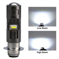 1Pc 20000Lm H4 LED Motorcycle Headlight Bulb H6 BA20D P15D LED Dual Color CSP Lens White Yellow Hi Lo Beam Lamp Scooter Fog Lights Moto Accessories P15D H6M P15D-25-1 balta
