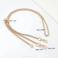 Gold Ball Adjustable Metal Chain Shoulder Strap for Bags - Crossbody and Single Shoulder Use (Accessories Sold Separately) Adjustable to 120CM beige