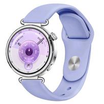 18/20/22mm Silicone Strap For Huawei Watch 5 GT6-5-4 Pro 46mm 41mm 42mm Sport Bracelet Wristband For Xiaomi Watch S4 41mm Correa Huawei GT6-5-4 41mm šviesi violetinė
