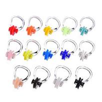 Swiming For Children Swimming Soft Swim Nose Clips Nose Clip Silicone Nose Clip Swim Clip random color 5pcs