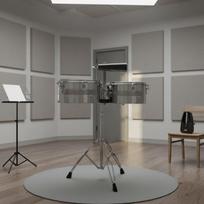 Lotyniški Timbalai Metalinis Korpusas Timbalai Būgnų Komplektas Varpelis Timbalų Rinkinys Reguliuojamas Aukštis Mušamasis Instrumentas Neslystantys Kojelės gray