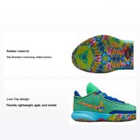Nike LeBron 20 GS Kaleidoskopas Vaikiški sportbačiai Žali elektriniai dumblių žaidimai-Royal DV3021-300 36.5 brown