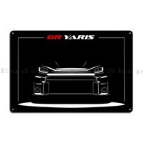 Gr Yaris Silhouette Metal Plaque Living Room Club Printing Garage Wall Decor Tin Sign Poster 20x30cm（7.8x11.8inch）