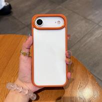 Transparent Silicone Frame Bumper Case For iPhone 17 Air 16 16E 15 14 13 12 Mini 11 Plus Pro Max Lens Ring Protective Hard Cover iPhone17 brown