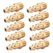 10 vnt. žalvarinis 1/4'' NPT vidinis greito prijungimo adapterio kištukas oro įrankio jungtis 1