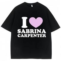 Vintage Sabrina Carpenter T-shirt Short N Sweet Tour Unisex Hip Hop Cotton Oversized T Shirt Men Women Y2k T Shirts Fans Gift S black