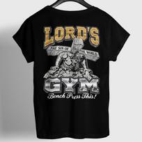 Christian Gym Shirt Lord’s Gym Bench Press Faith Workout Tee Back Print XXXL