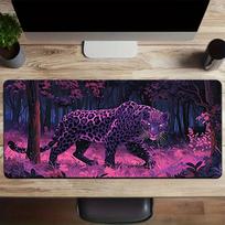 1pc Lion and leopard Large Mouse Pad computer mat Desk Mat keyboard mat Office Gaming Table Mat 30cmx60cm(11.8x23.6inch) blue