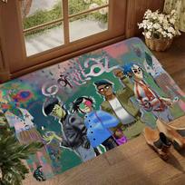 Grupės G-Gorillaz Muzika Šaunūs Kambario Kilimėliai Neslystantys Sugeriaujantys Vandenį Ilgas Juostinis Pagalvėlė Miegamojo Kilimėlis Namų Kilimai 40x60cm blue