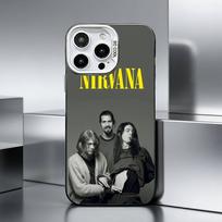 N-Nirvana Rock Band Lamentably     Phone Case For iPhone 17,16,15,14,13,12,11 Plus,Pro Max,XS,Colored silver phone case iPhone14 white