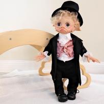 42CM Reborn Doll Baby Tinky Fairy Elf Doll Very Cute Baby Girland   Girl Handmade High Quality Detailed Paint Art Doll blue eyes beige