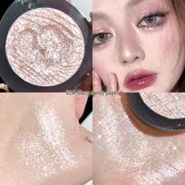 XiXi Moon Pool Highlighter Palette: Pearlescent Potato Mash Texture, Glitter & Fine Shimmer, Single Shade Eyeshadow Brightens Under-eye. gray